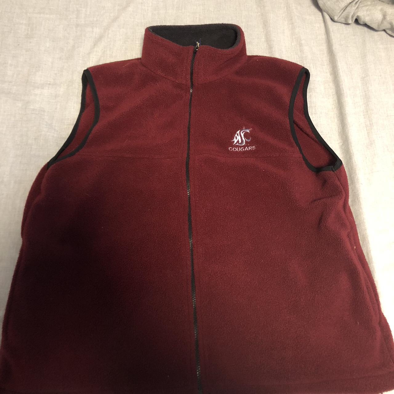 Red WSU Landway Fleece Vest SizeL Fits true to size... Depop