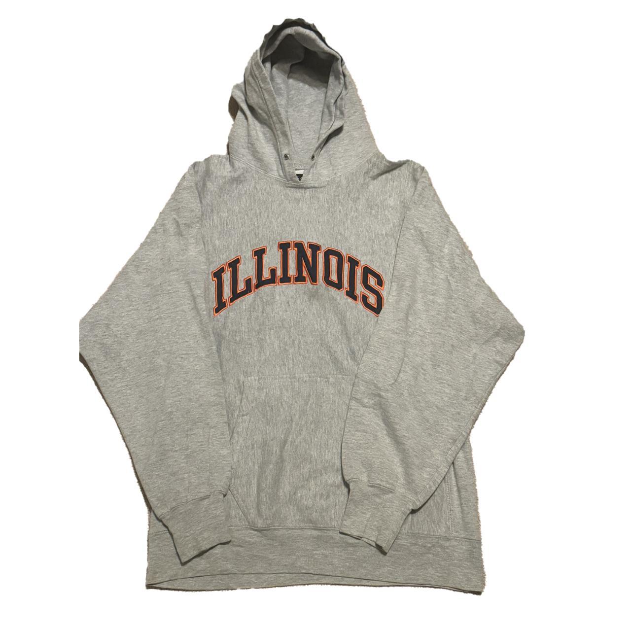 Vintage University of Illinois Hoodie No Size Tag -... - Depop