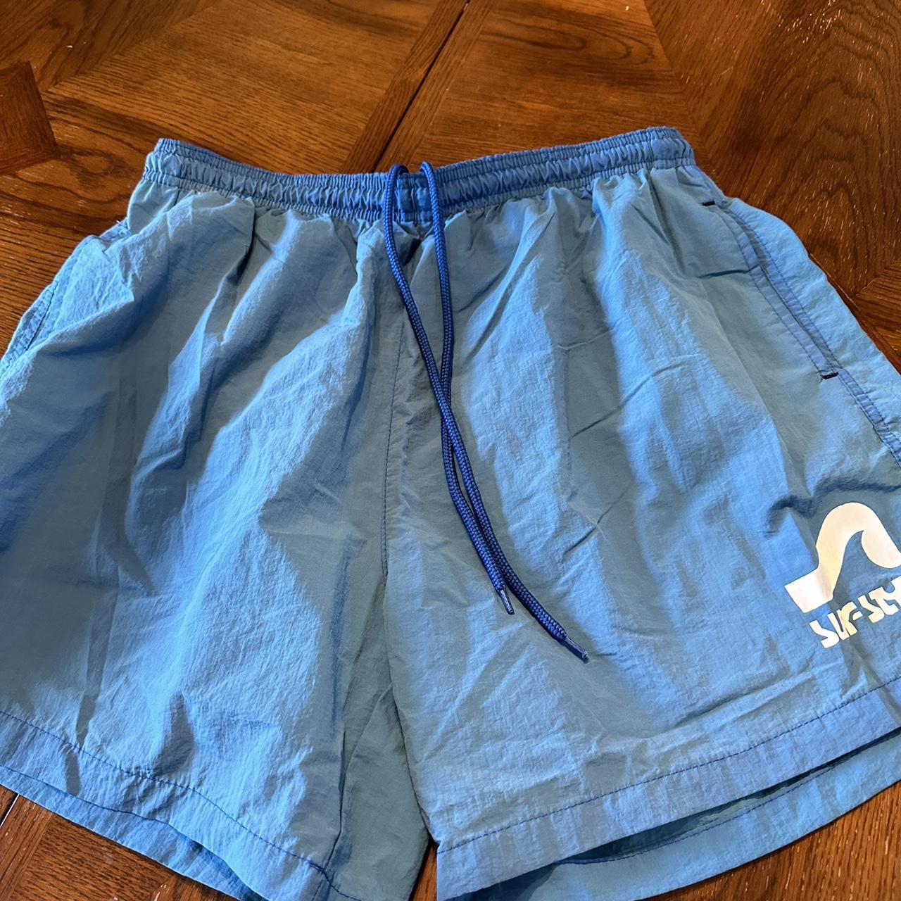 Vintage 80’s surf style swim shorts Xl - Depop