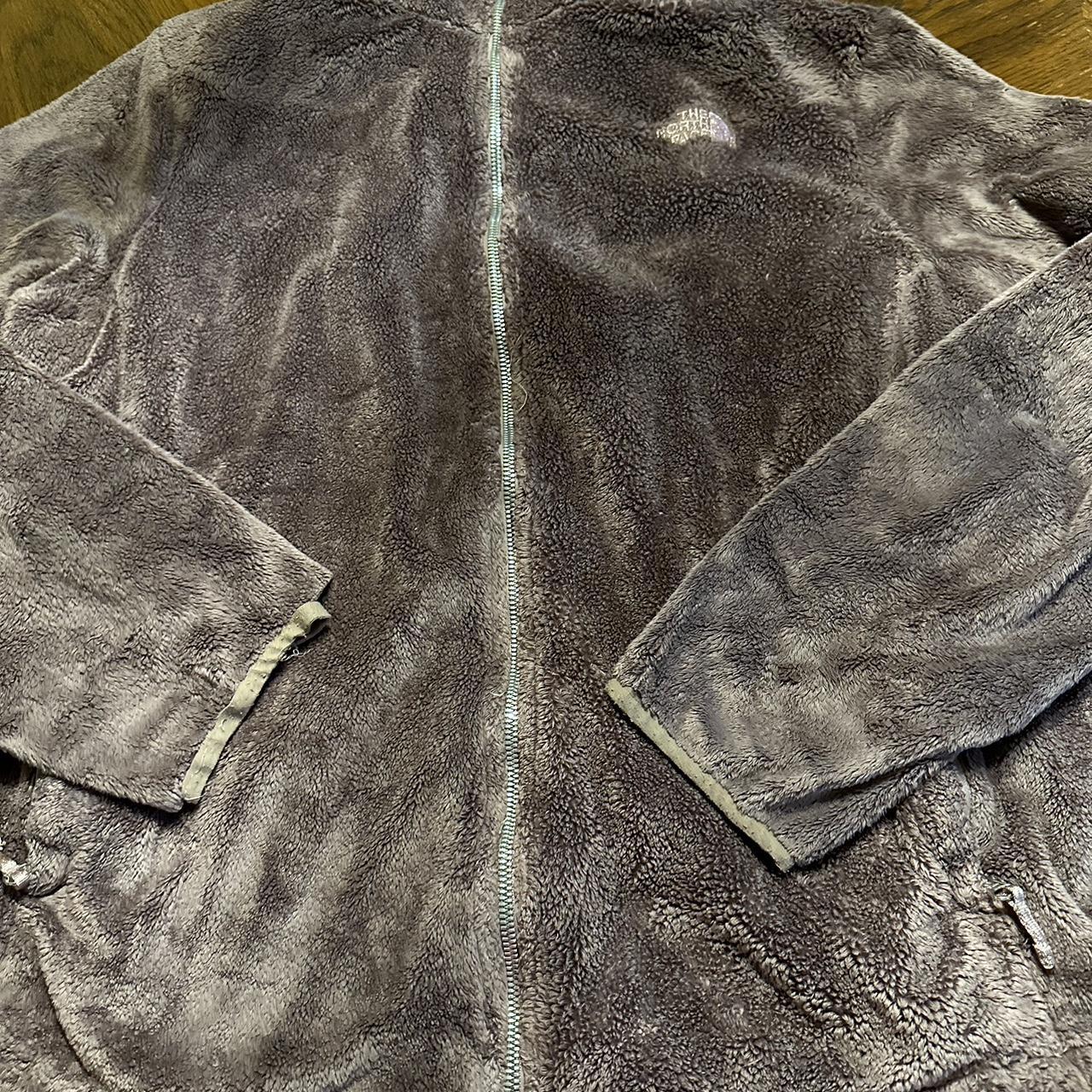 Ladies North Face fleece coat XL Some wear-see pics - Depop