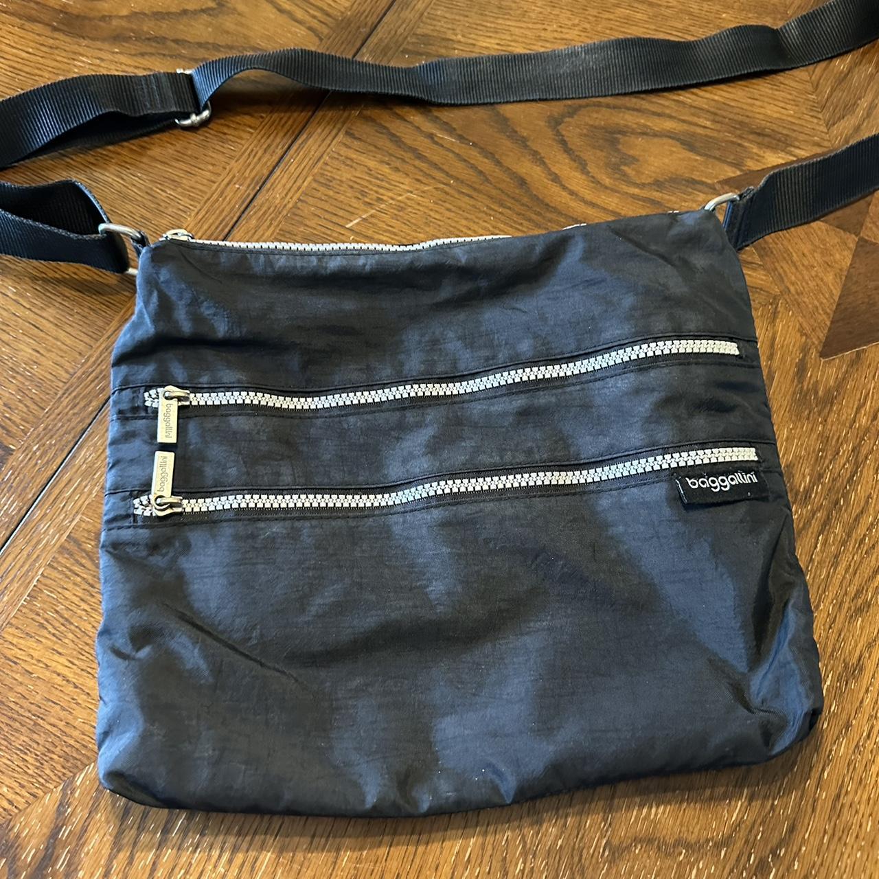 Baggallini Comrade 3 Zip Crossbody Black Waterproof... Depop