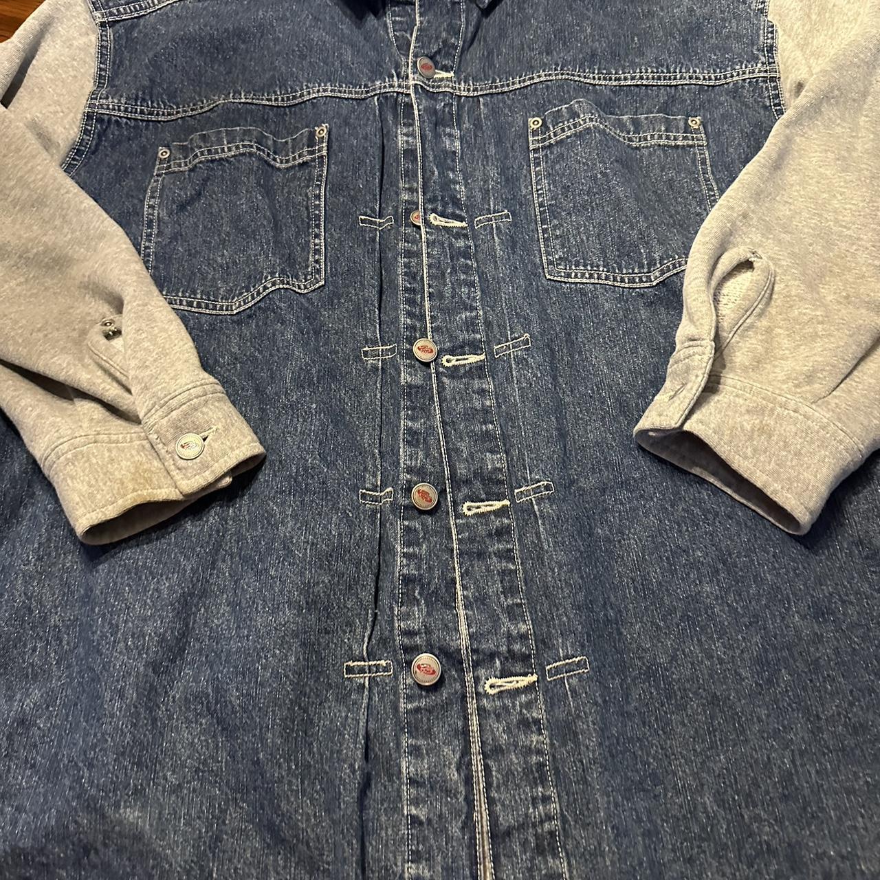 Vintage Oversized Denim Jacket Tommy Hilfiger xl Few... - Depop