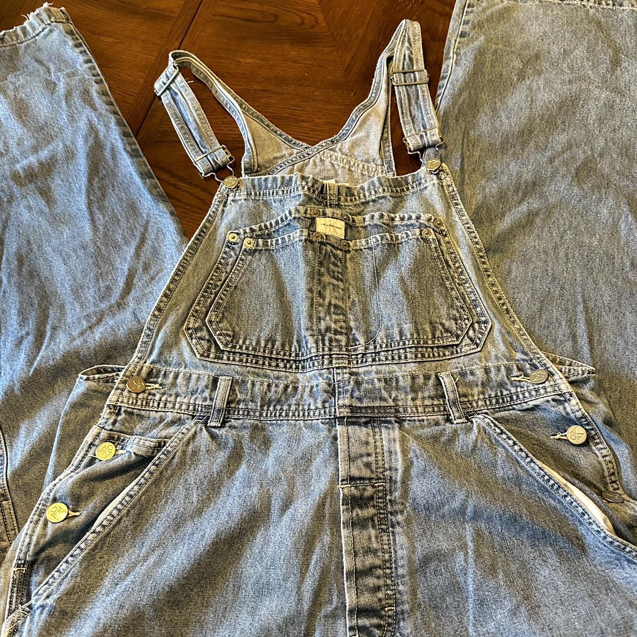 Vintage Calvin Klein Denim Bib Overalls Depop