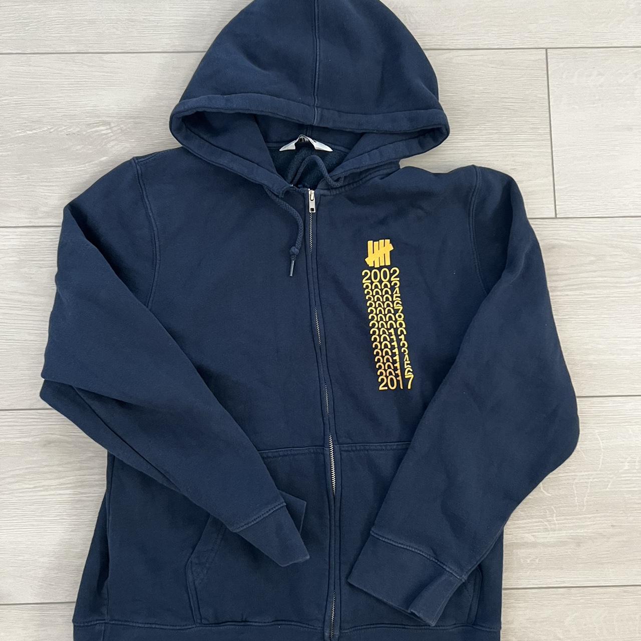 Undefeated Zip Up Navy Never Worn. Size M... - Depop