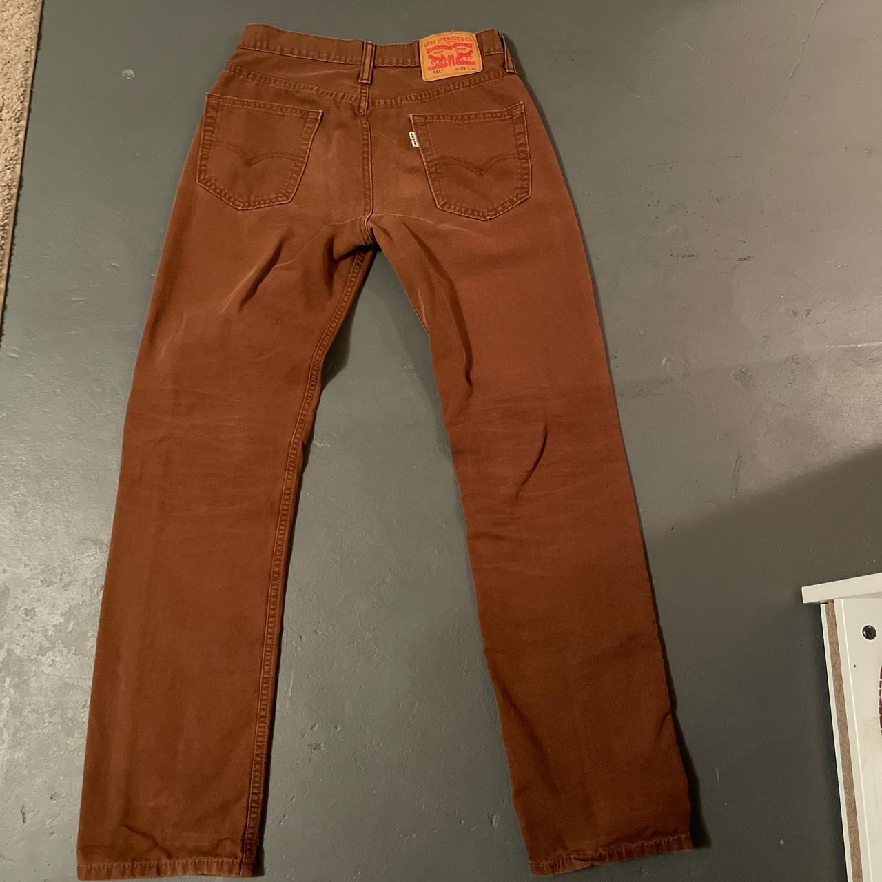 Levi's Men's Brown and Red Jeans | Depop