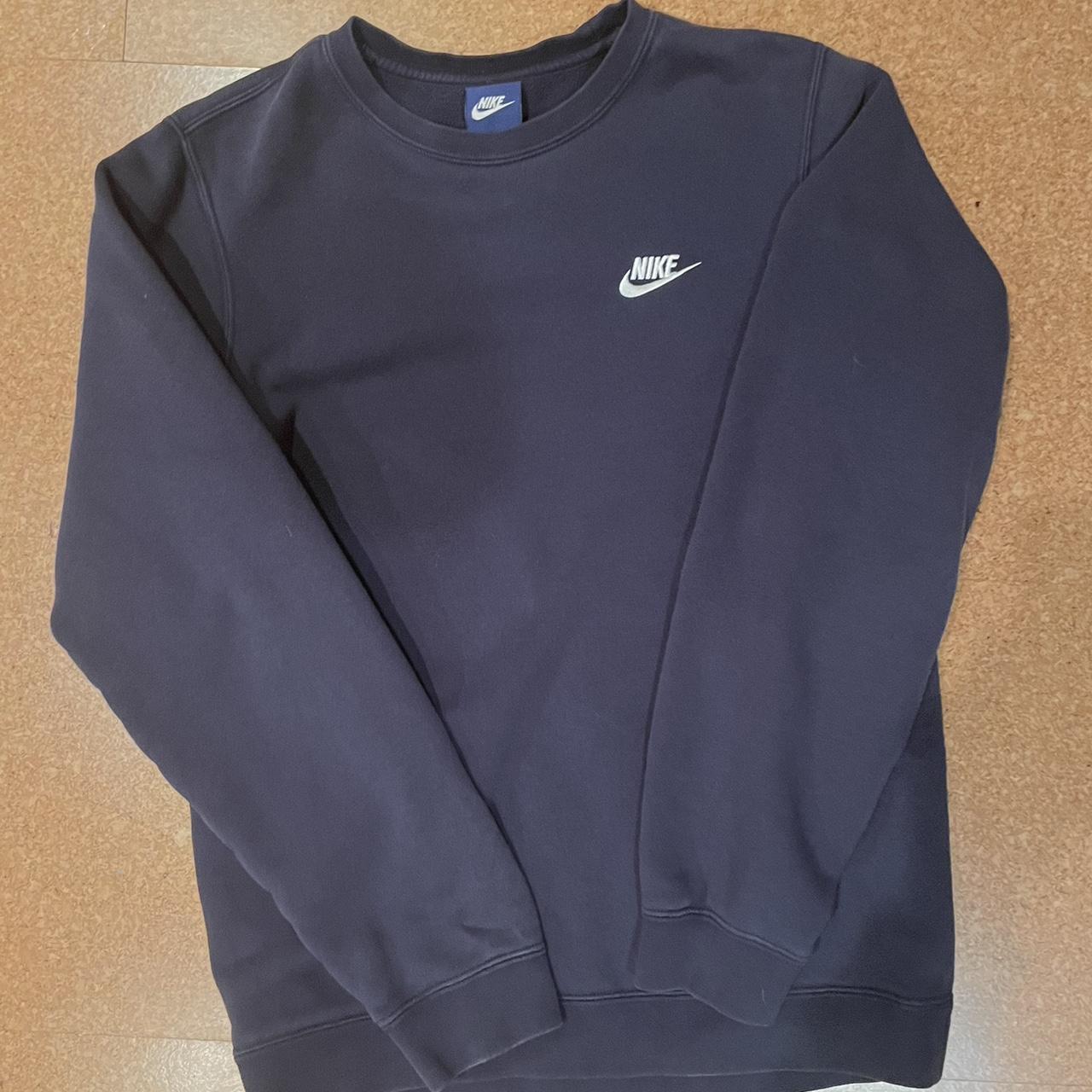 Nike navy blue crewneck sweatshirt Size S Very... - Depop