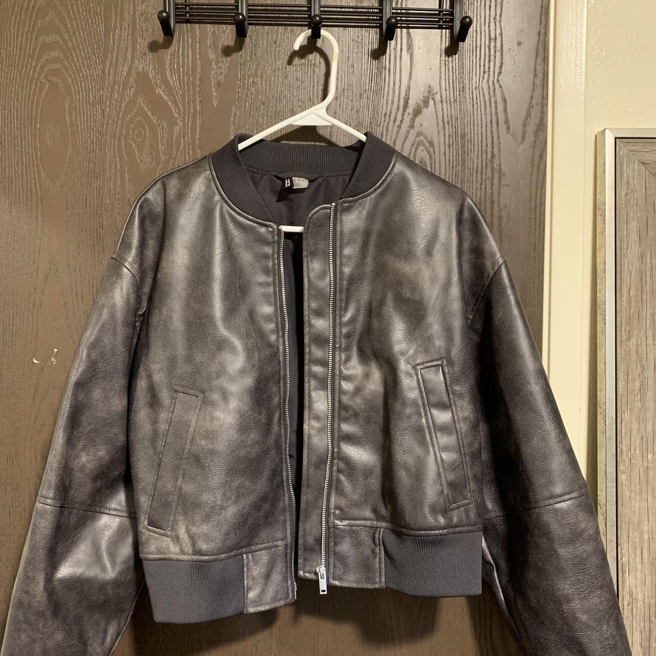 H&M Women's Grey and Black Jacket Depop