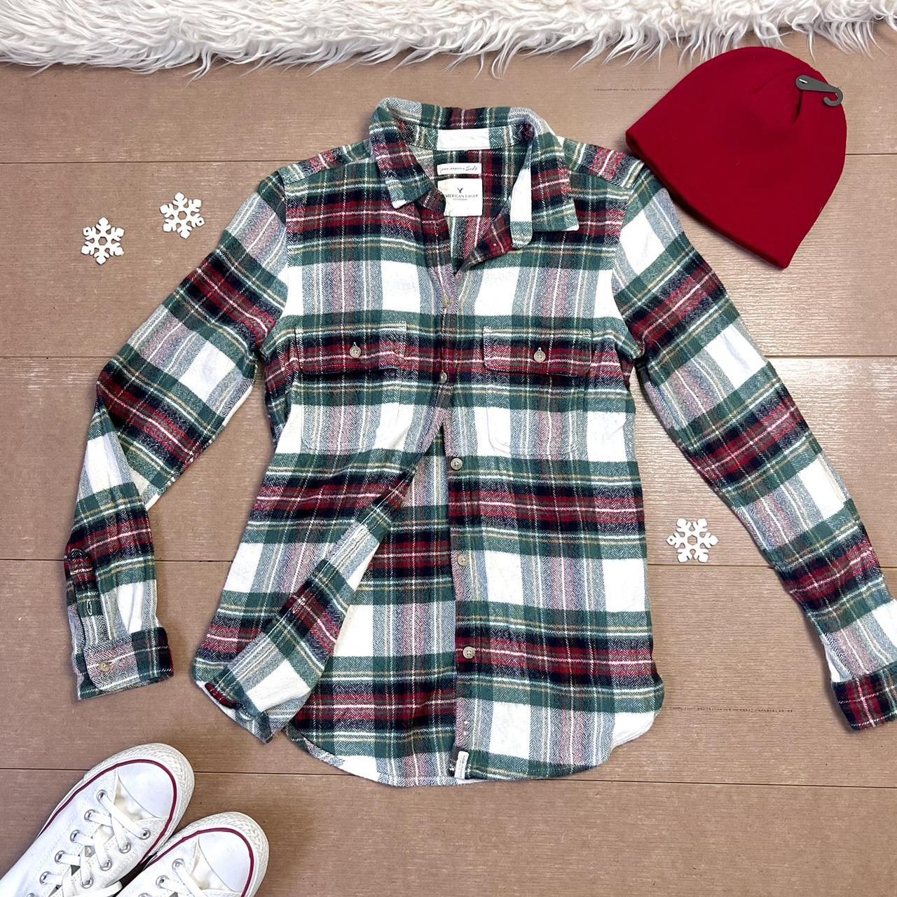 ♥️ Super Soft American Eagle Plaid Flannel Shirt The Depop 3129