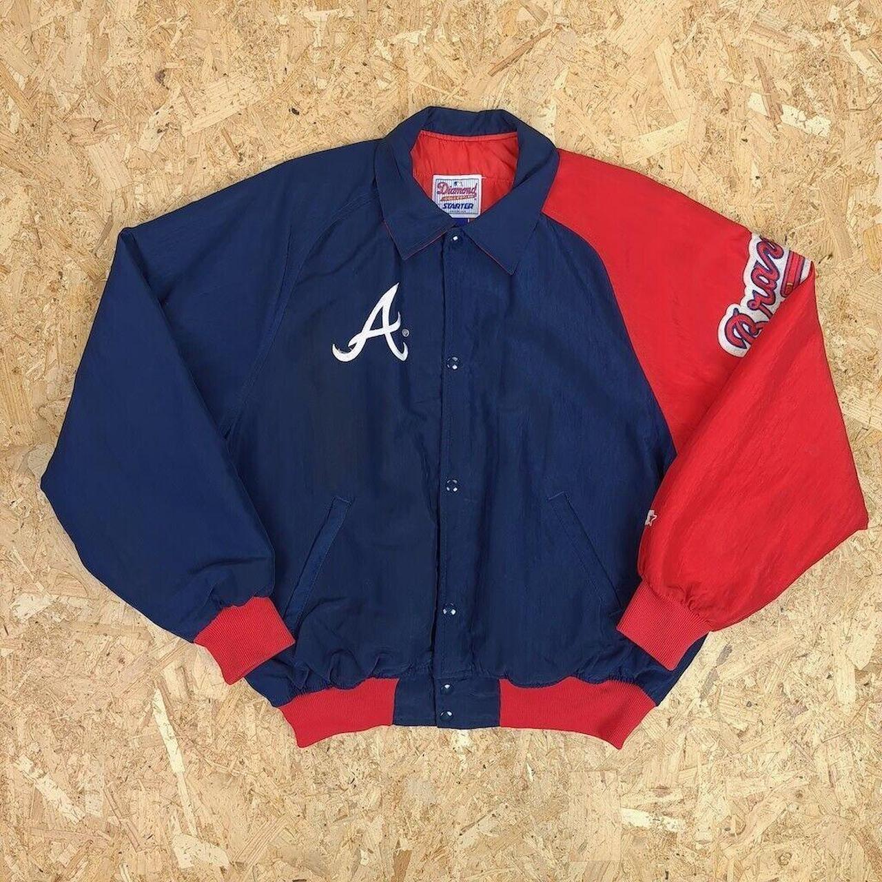 STARTER ATLANTA BRAVES SATIN JACKET SIZE XXL DIAMOND - Depop