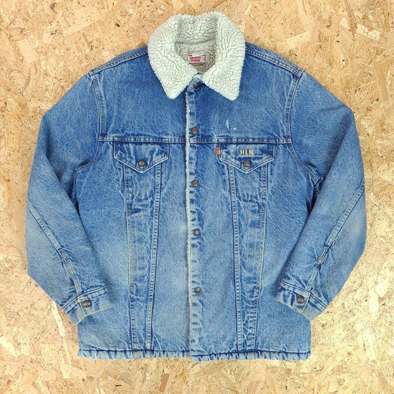 Vintage 90s Mens LEVIS Sherpa Lined Denim Jacket Depop
