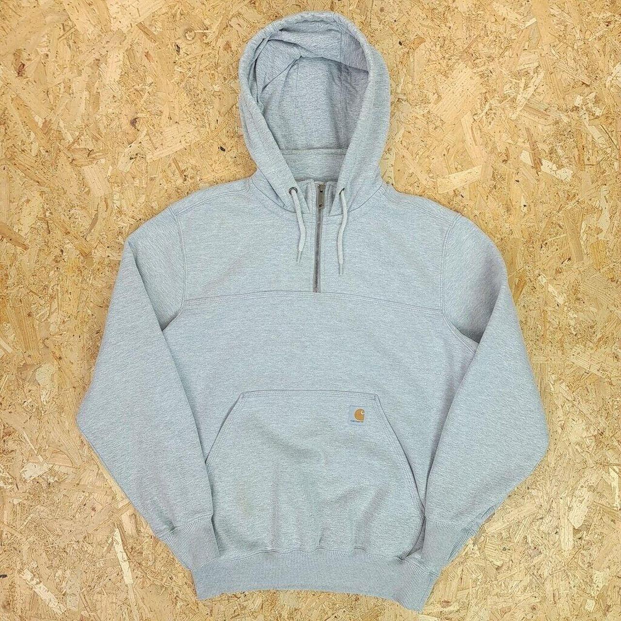 Vintage Mens CARHARTT Quarter Zip Hoodie 1 4 Retro. Depop