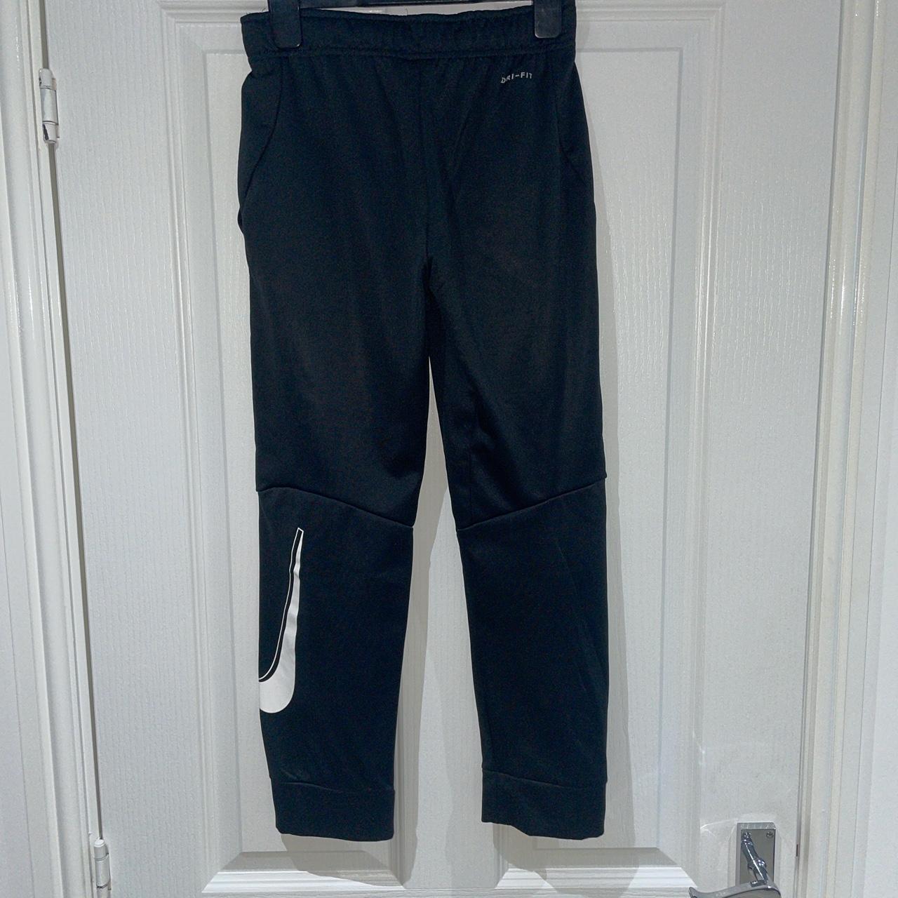 Nike Dri Fit Black Tracksuit Bottoms Boys Size 1012... Depop