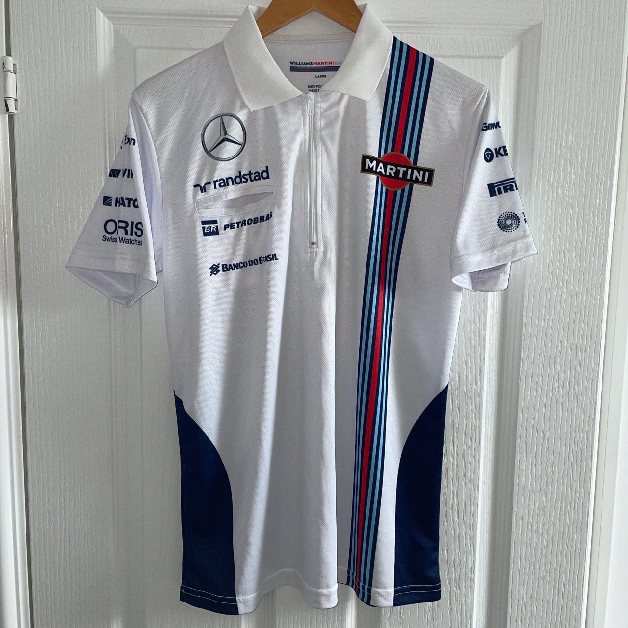 Williams Martini Formula 1 Racing Team Zip Polo... - Depop