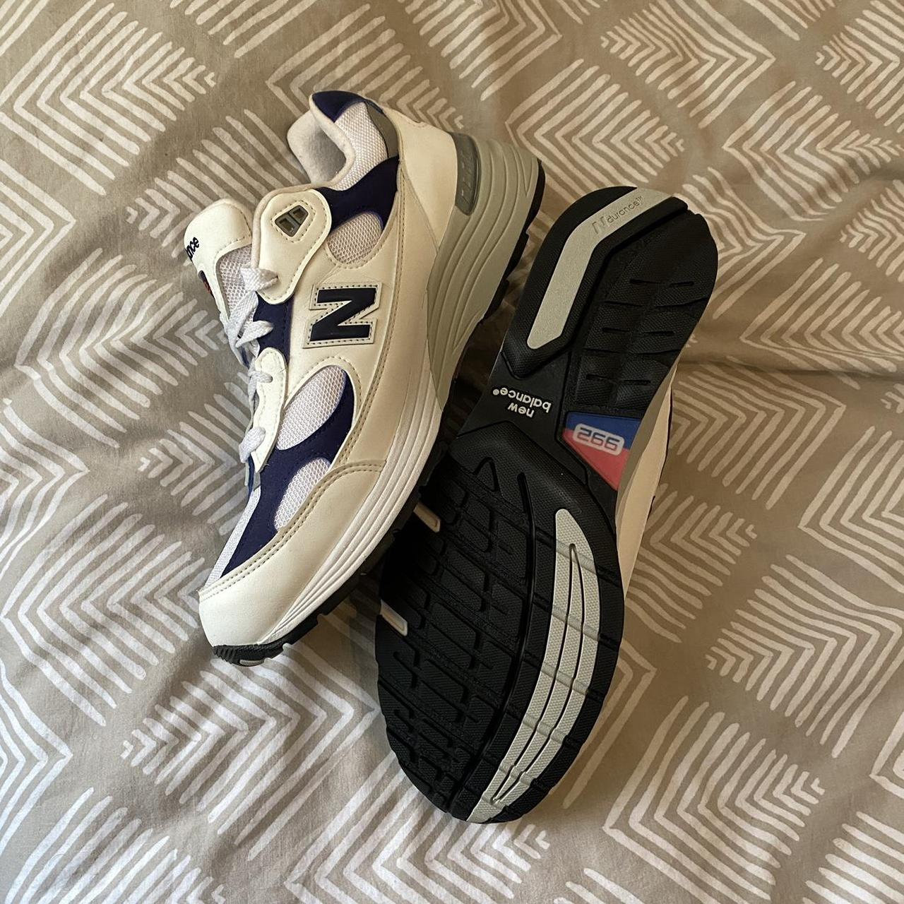 New Balance 992 White/Navy - Message me with... - Depop