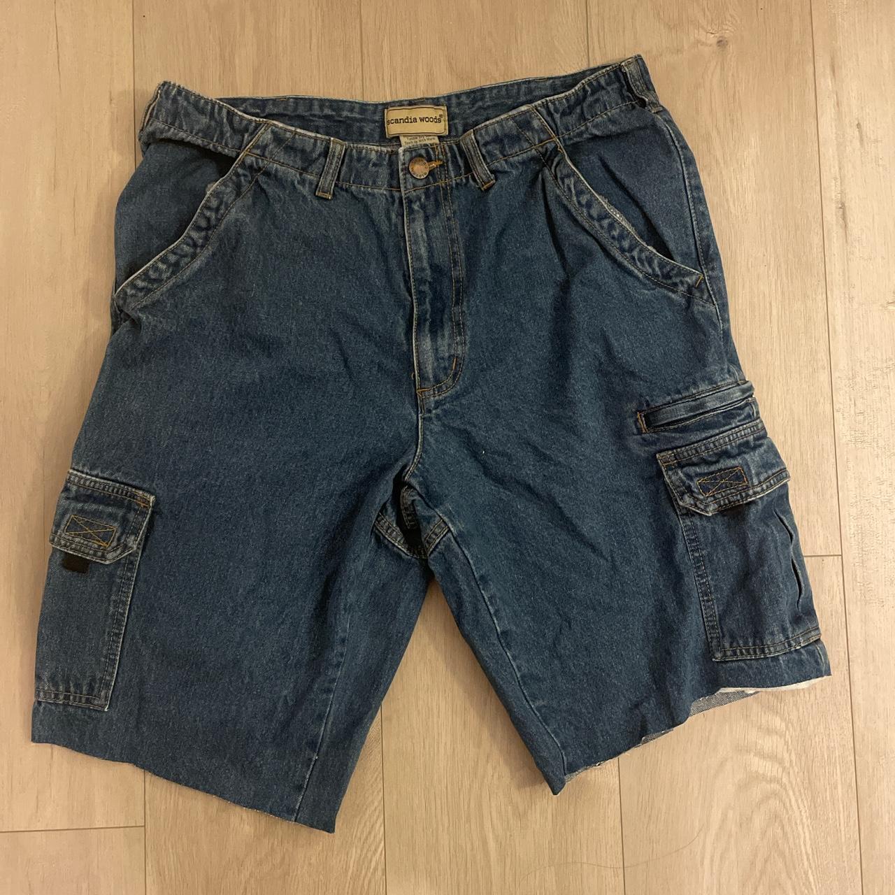 Jorts jeans cropped into shorts size: mens 35 waist - Depop