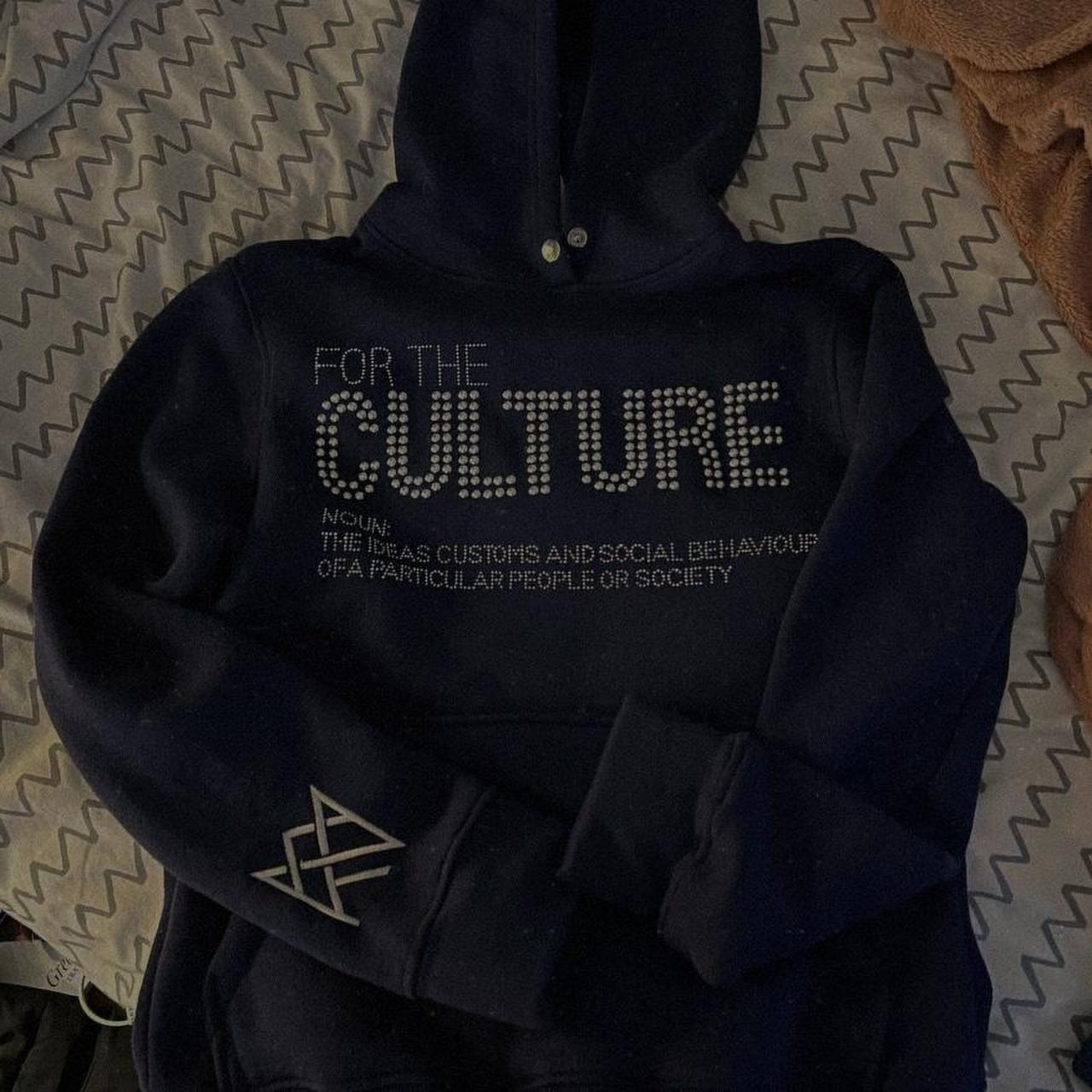 For the Culture Navy Hoodie - Depop