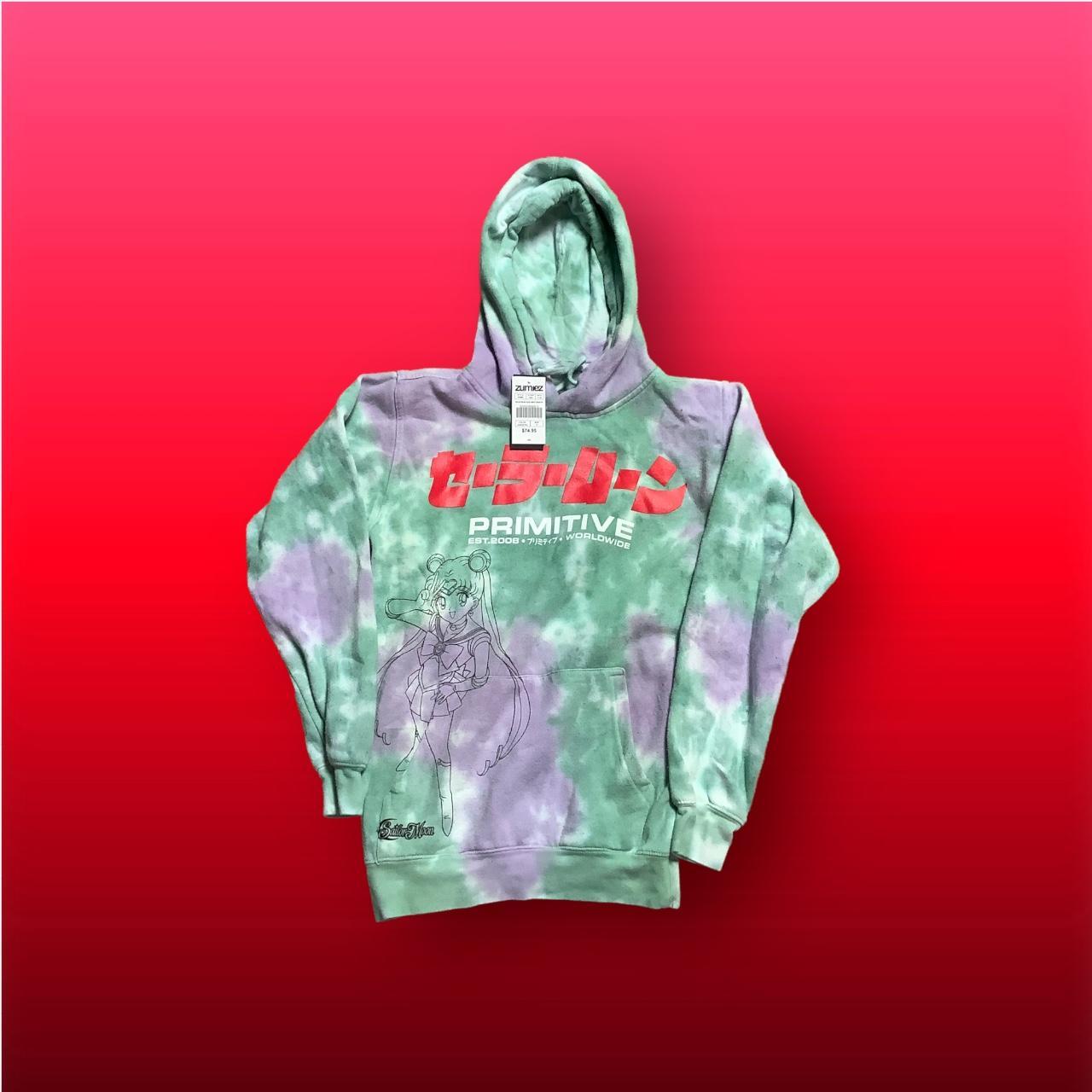 Primitive x sailor moon washed purple & green hoodie Clearance