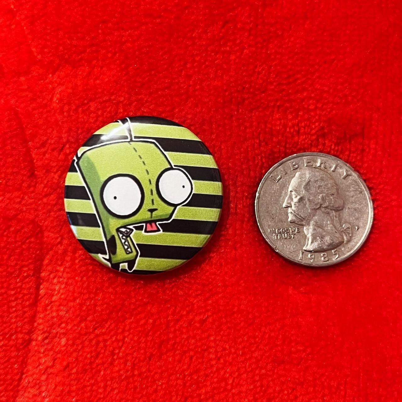 ★INVADER ZIM GOTH-EMO PIN BUTTON SET! (5 PINS! NOT... - Depop