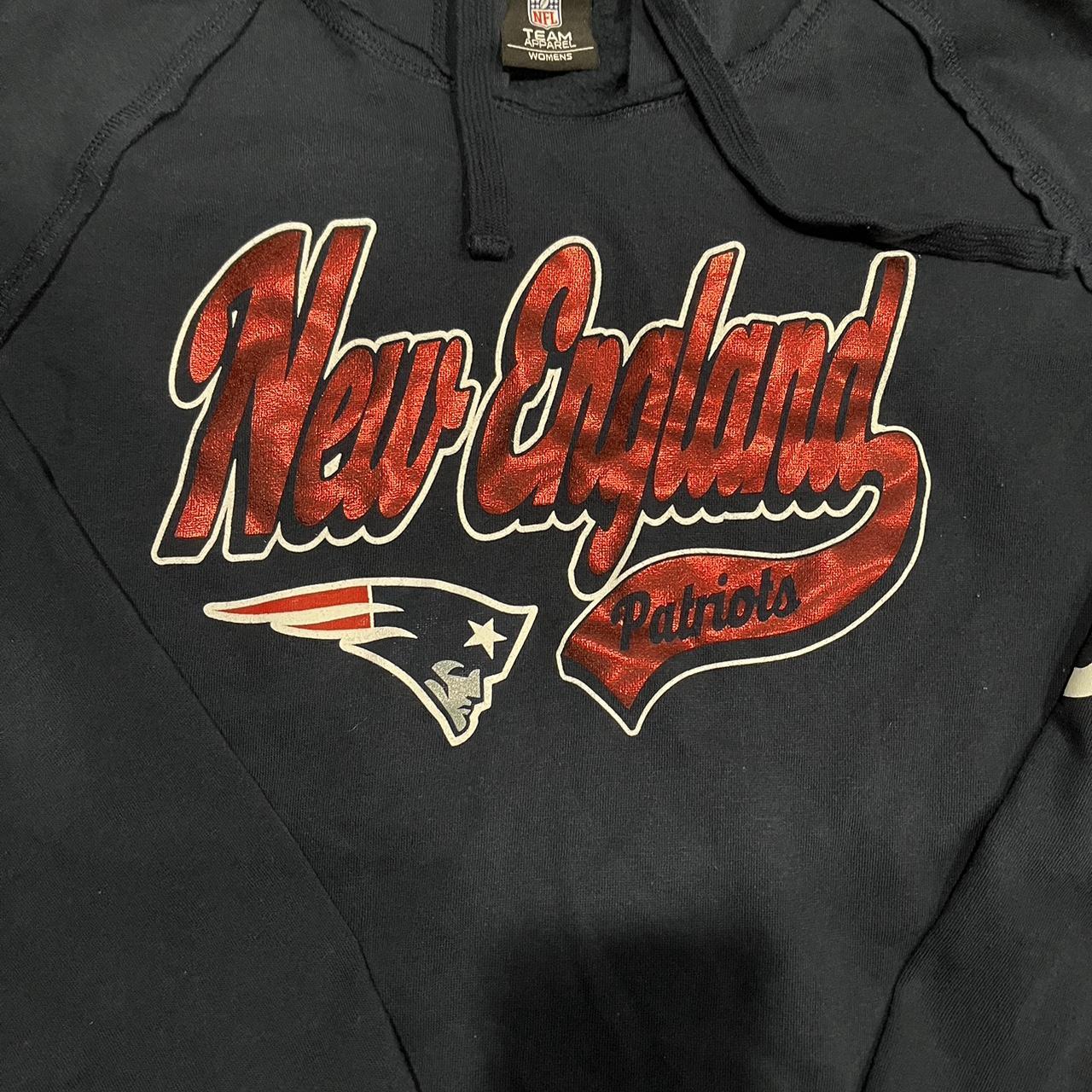 Nfl New England patriots hoodie Navy / red Womens - Depop