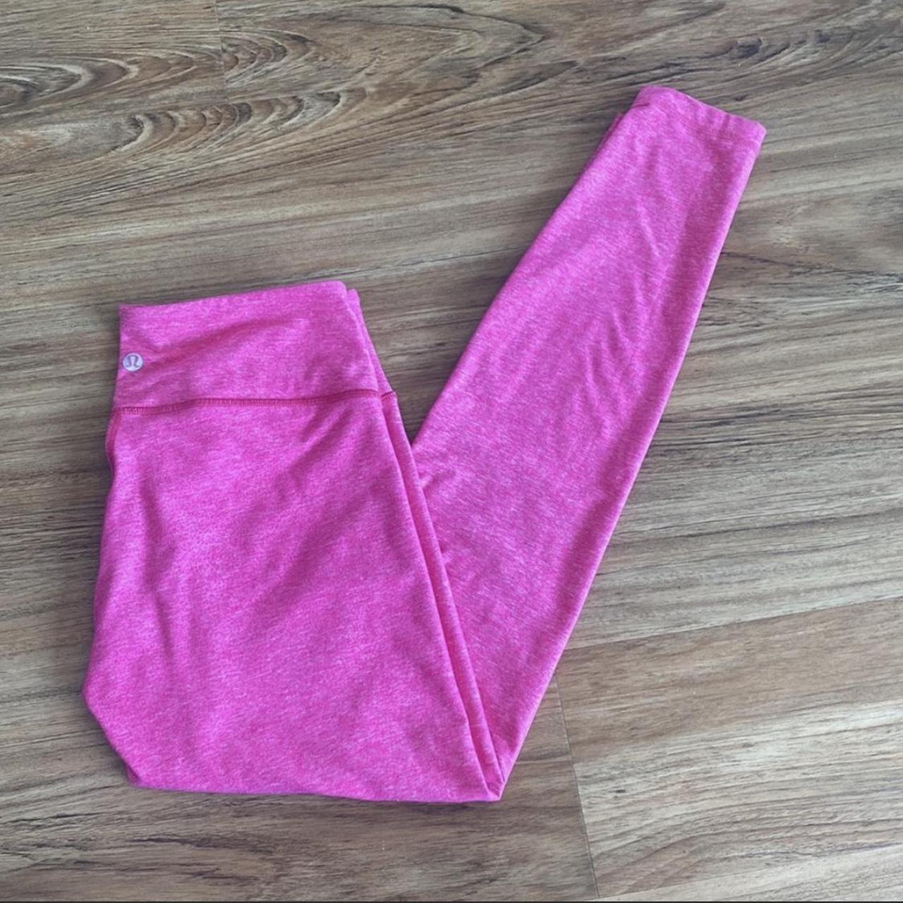 Lululemon size 6 hot pink leggings- great condition, - Depop