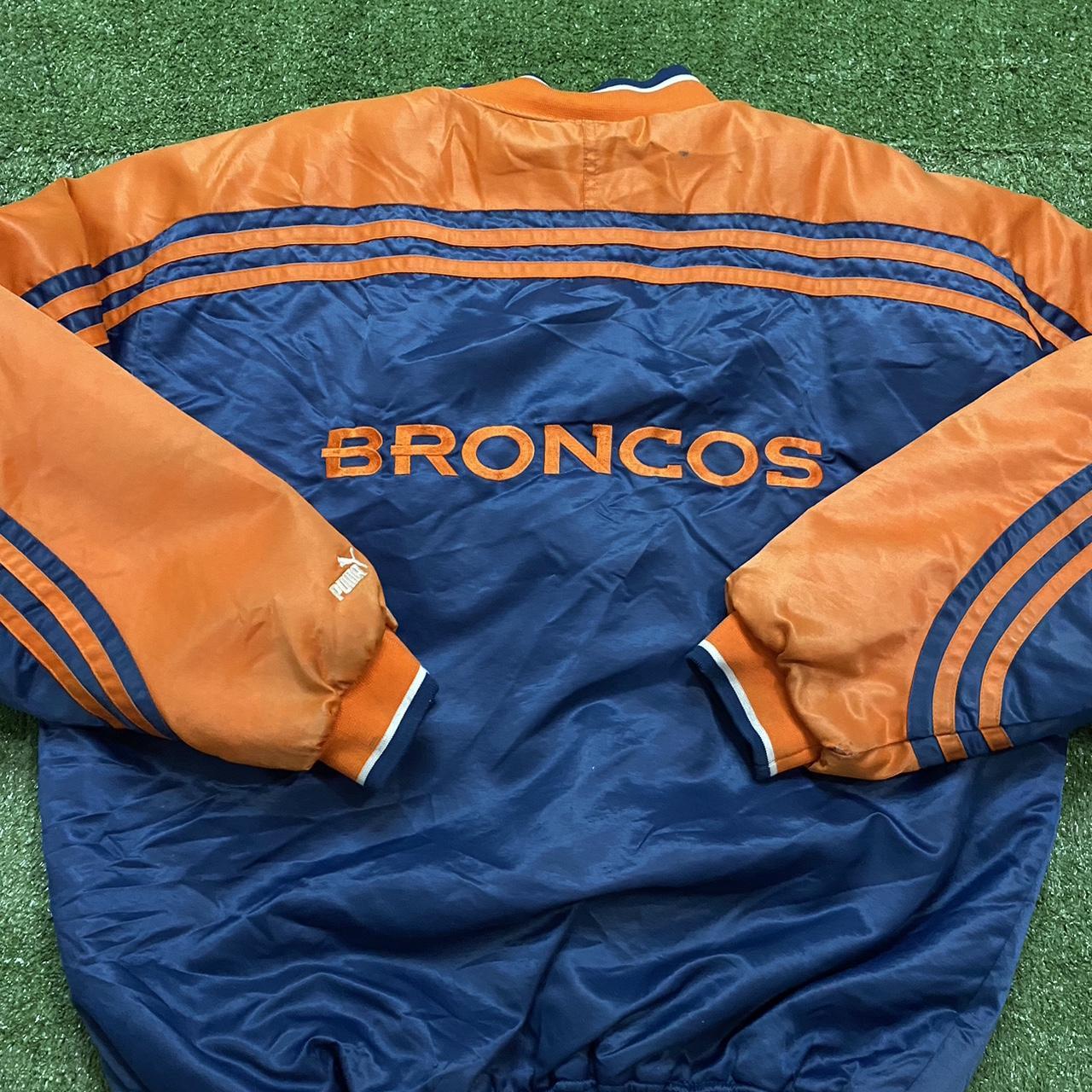 vintage denver broncos bomber jacket 9/10 - Depop