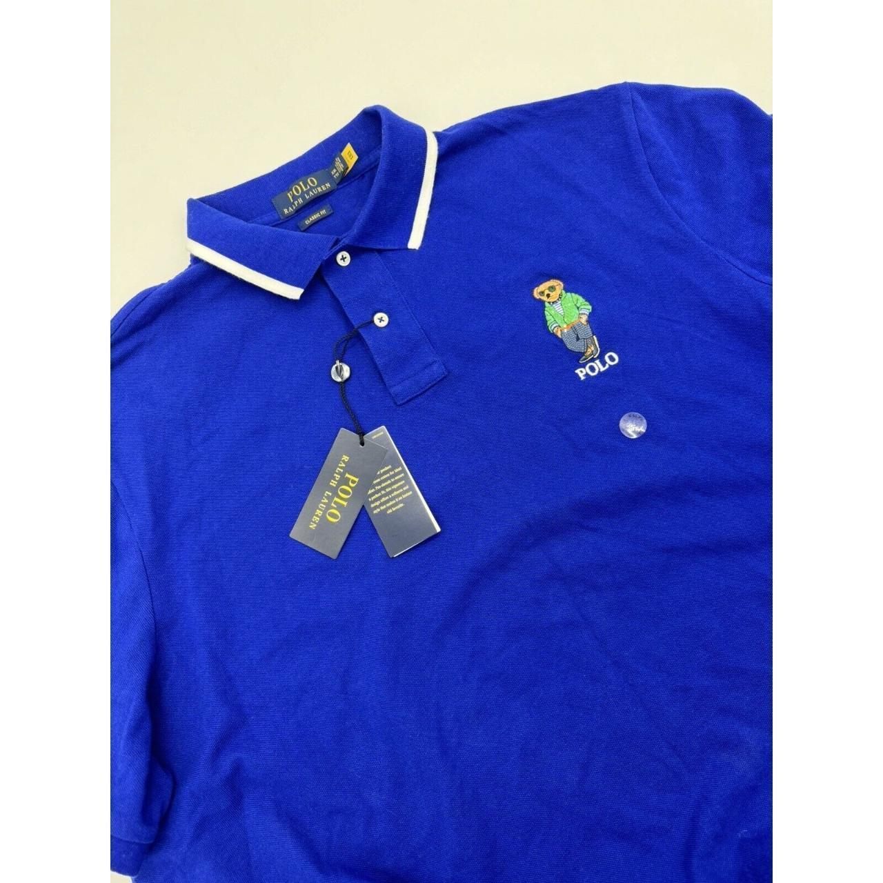 Polo Ralph Lauren Men’s Royal Blue Polo Bear Classic Fit Short Sleeve Polo  Shirt