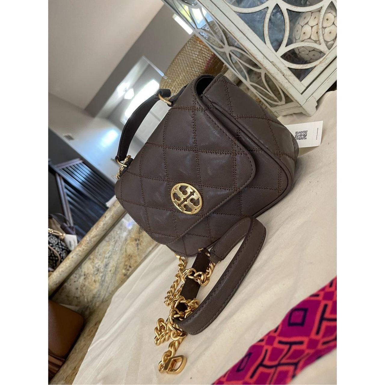 Tory Burch Leather Gold Chain Purse. - Depop