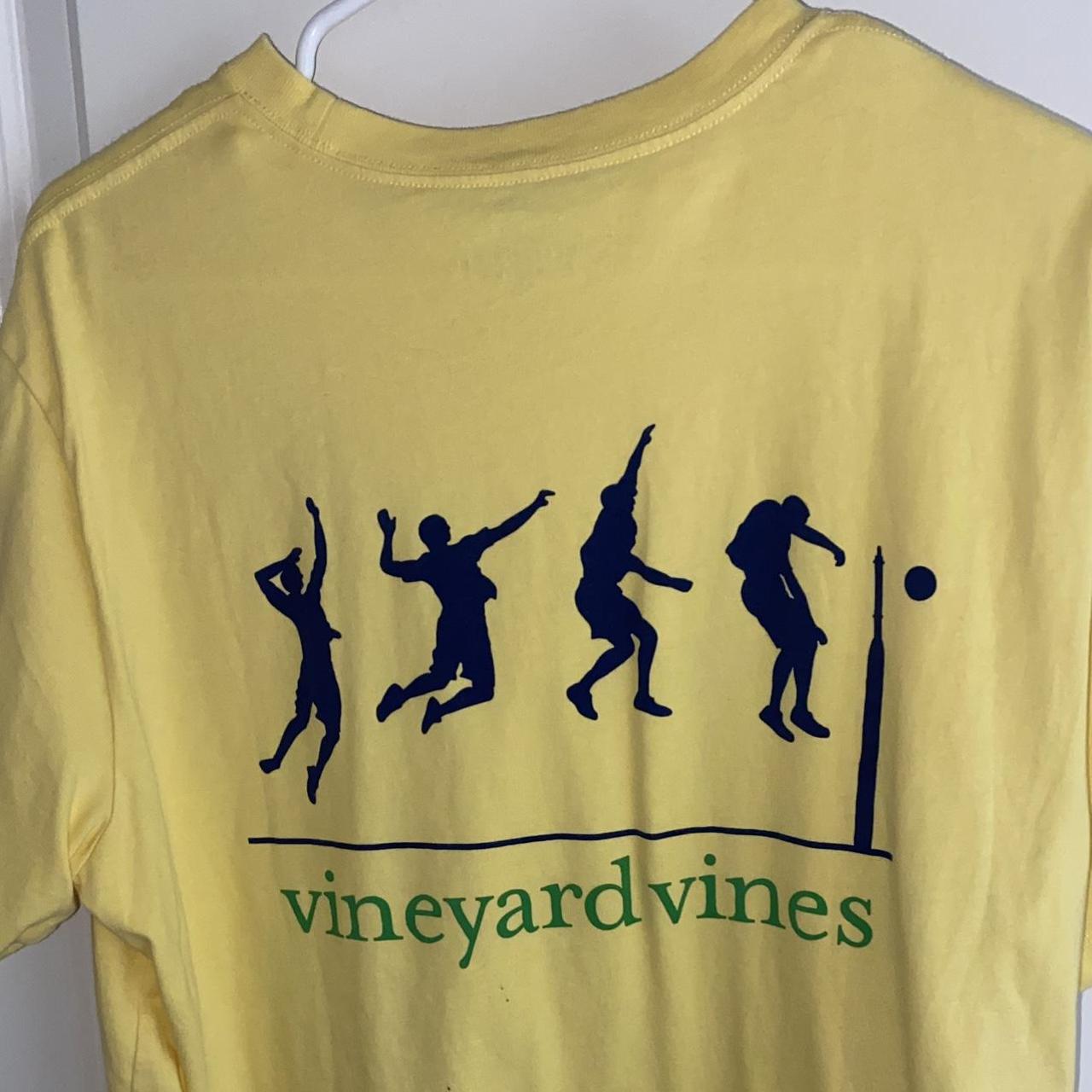 Vineyard Vines Blue/Yellow T-Shirt with shirt - Depop