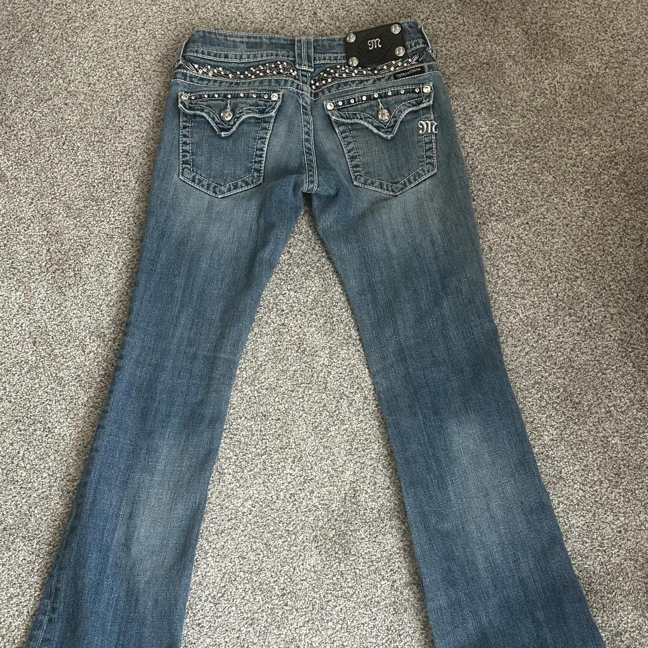 low rise miss me jeans (i’ve never worn these before... - Depop