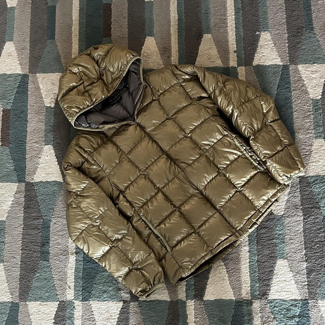 Montbell puffer Green gold colour Size XS PM... - Depop
