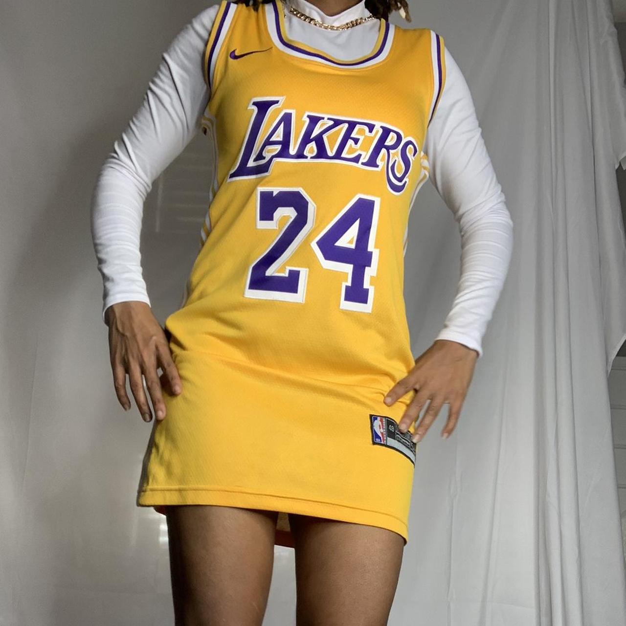 Lock in on this authentic Lakers Jersey Dress. #24 - Depop