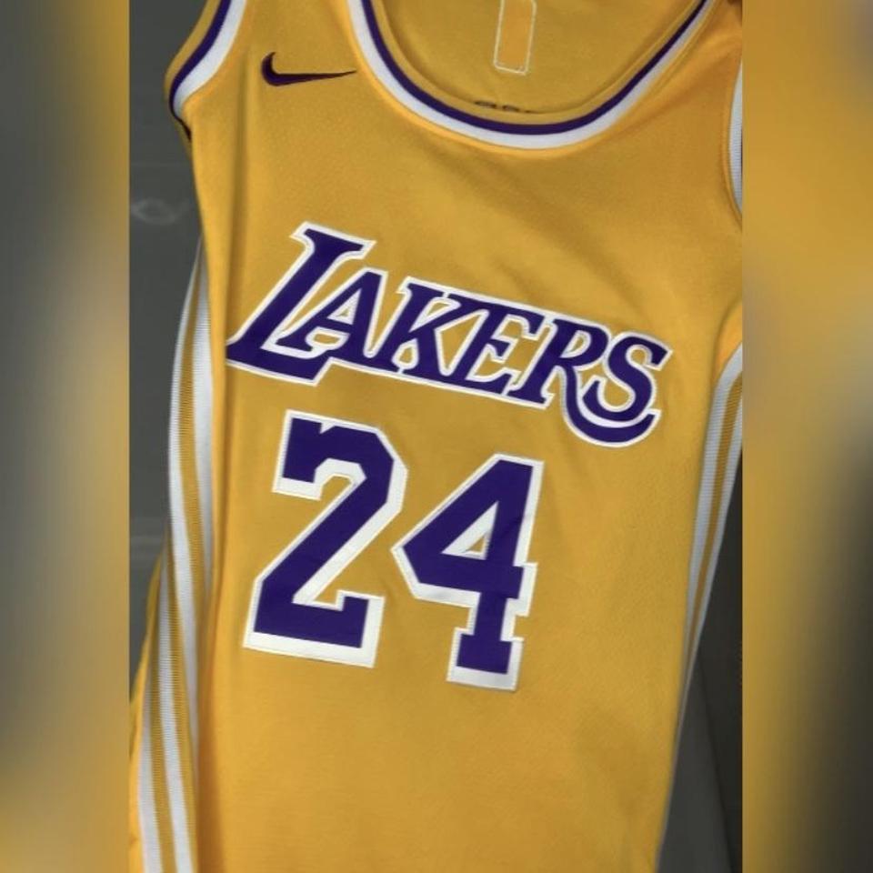 2015/16 nba lakers away jersey. Classic gold and - Depop