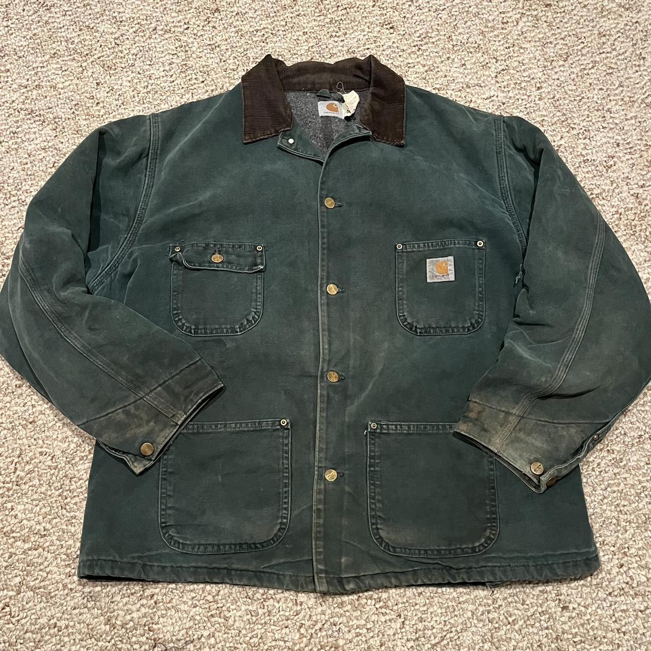 Vintage 1997 carhartt chore jacket, blanket... - Depop