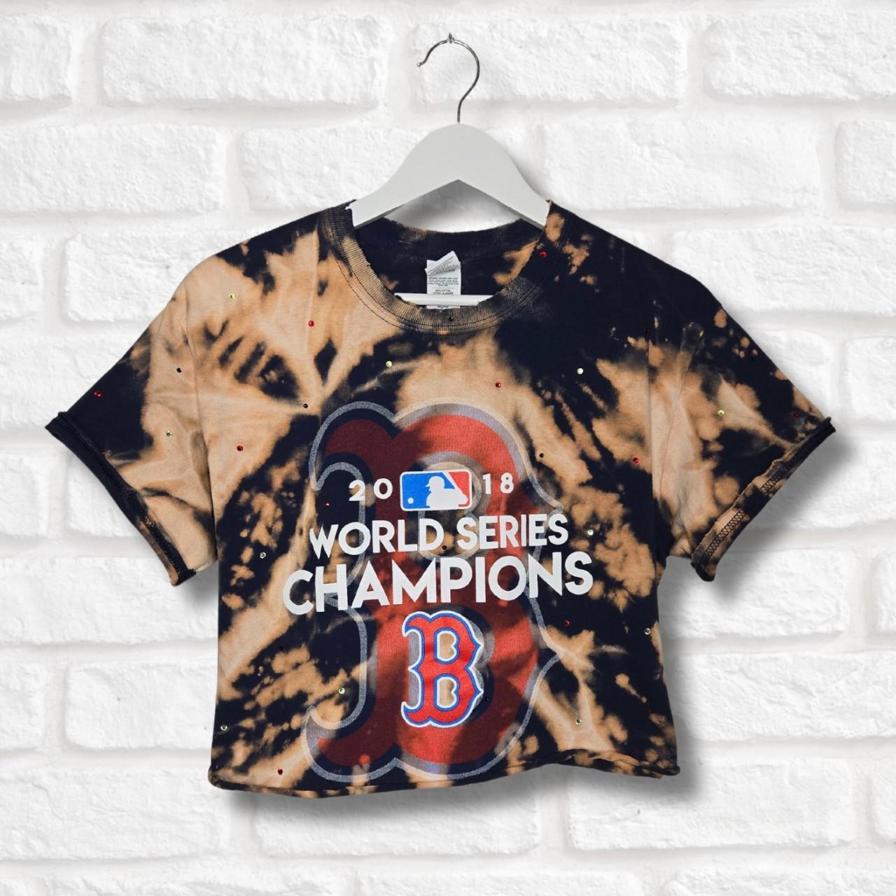 Boston Red Sox Crop Tee Upcycled Reworked