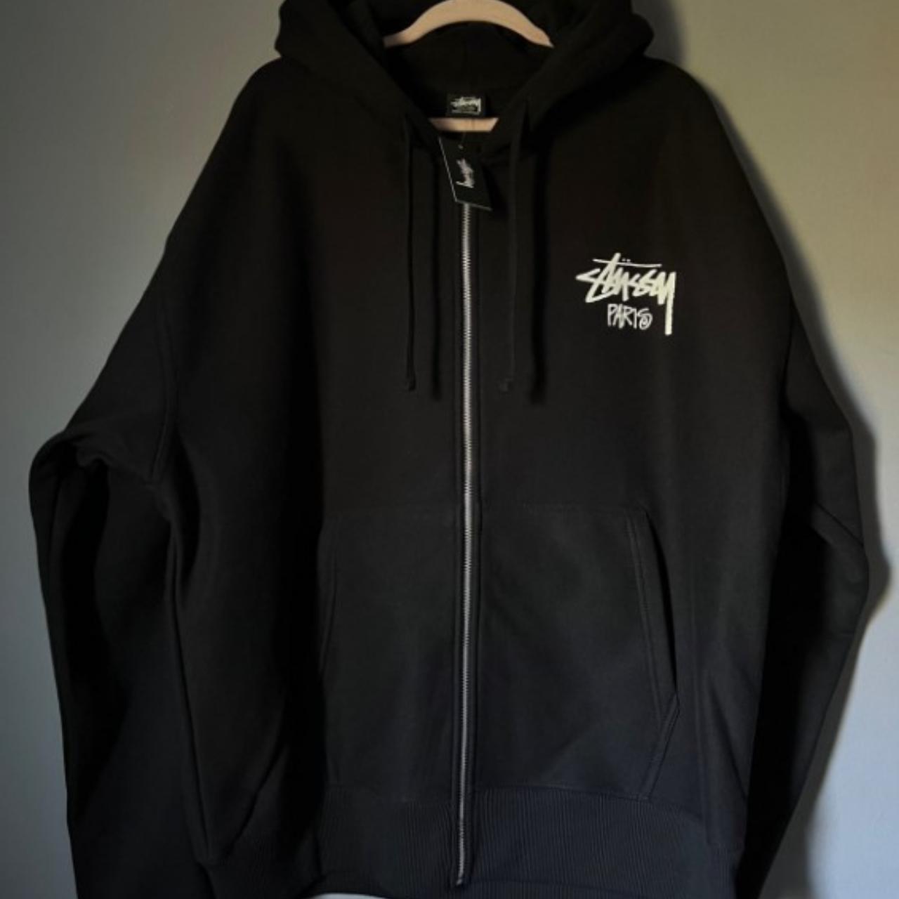 Black Stussy Paris Zip Up Hoodie Ship in next day - Depop