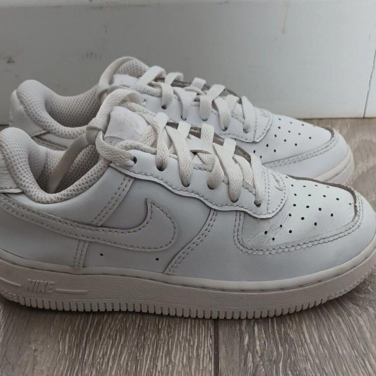 Nike Force 1 White/White Little Kids Size 11C... - Depop