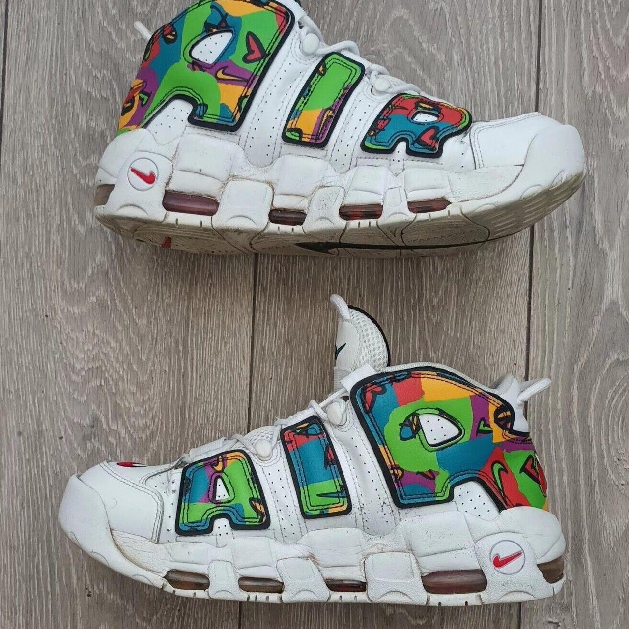 Nike Mens Air More Uptempo Peace, Love, Swoosh... - Depop