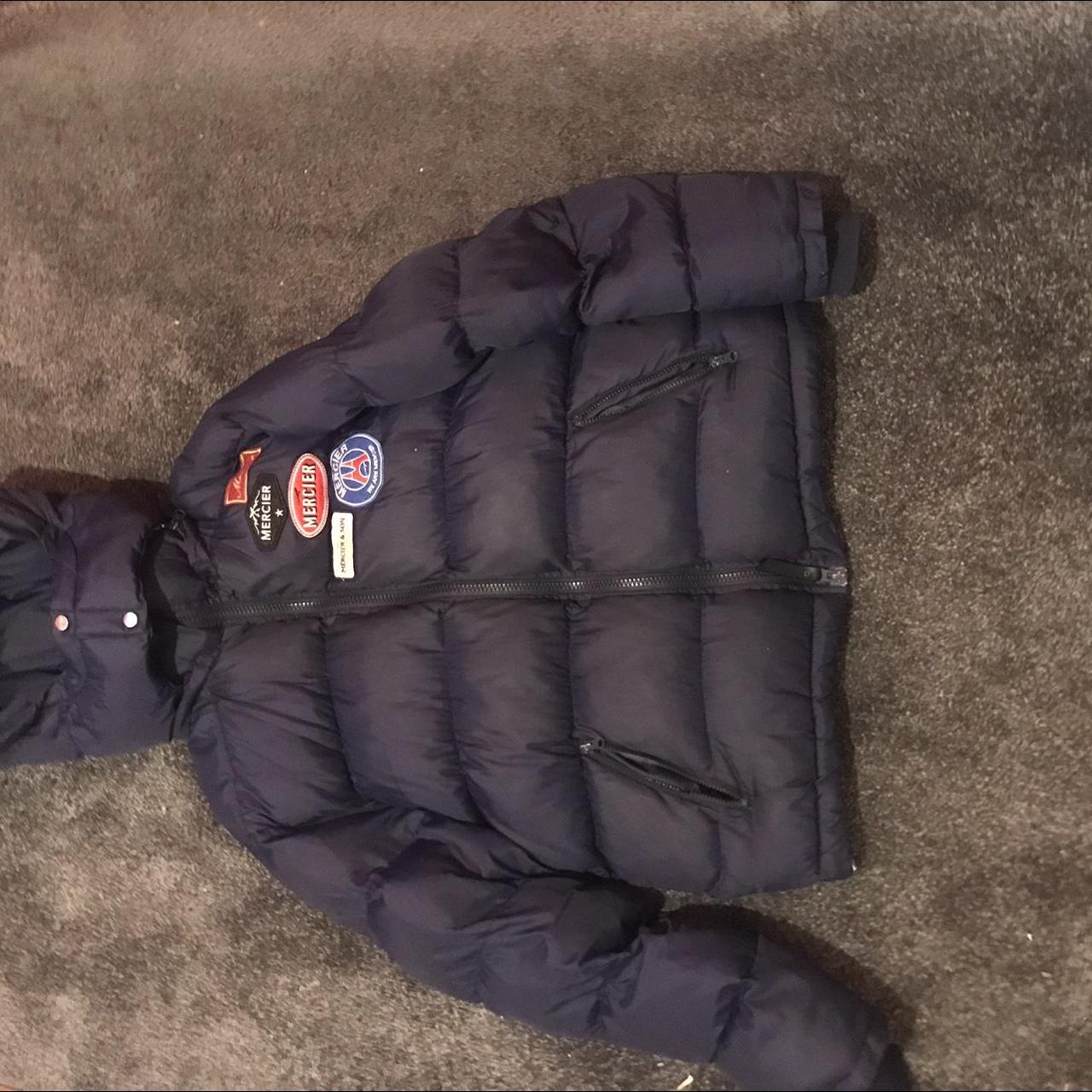 Blue Mercier Puffer Jacket Size L Zip is broken on... Depop