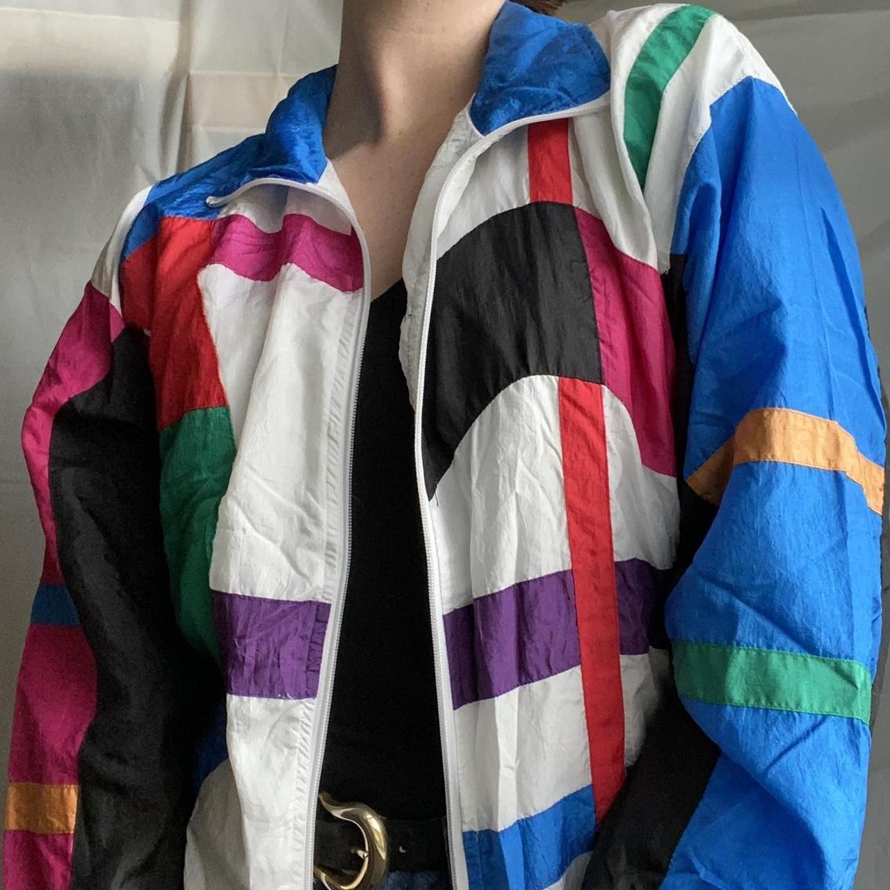 Vintage Colorful 80 S Windbreaker Jacket Love Depop   P0 