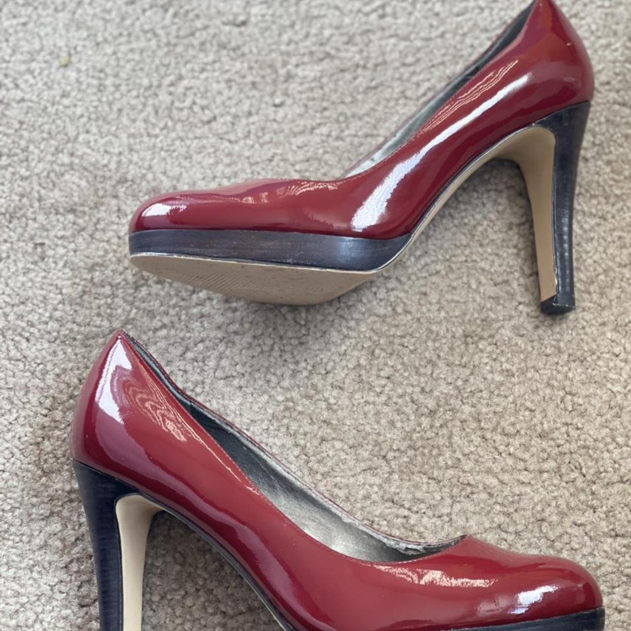 Jessica Simpson red platform heels. Size 7 1/2. - Depop