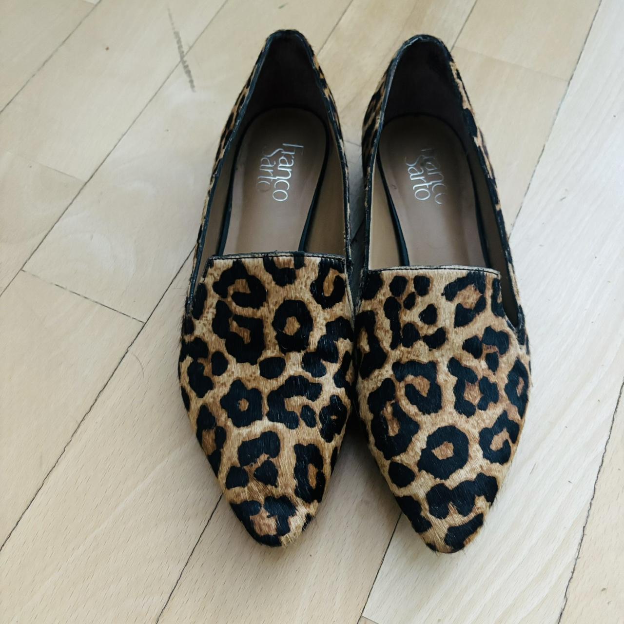 EUC Franco Sarto Leather Leopard Print Calf Hair... - Depop