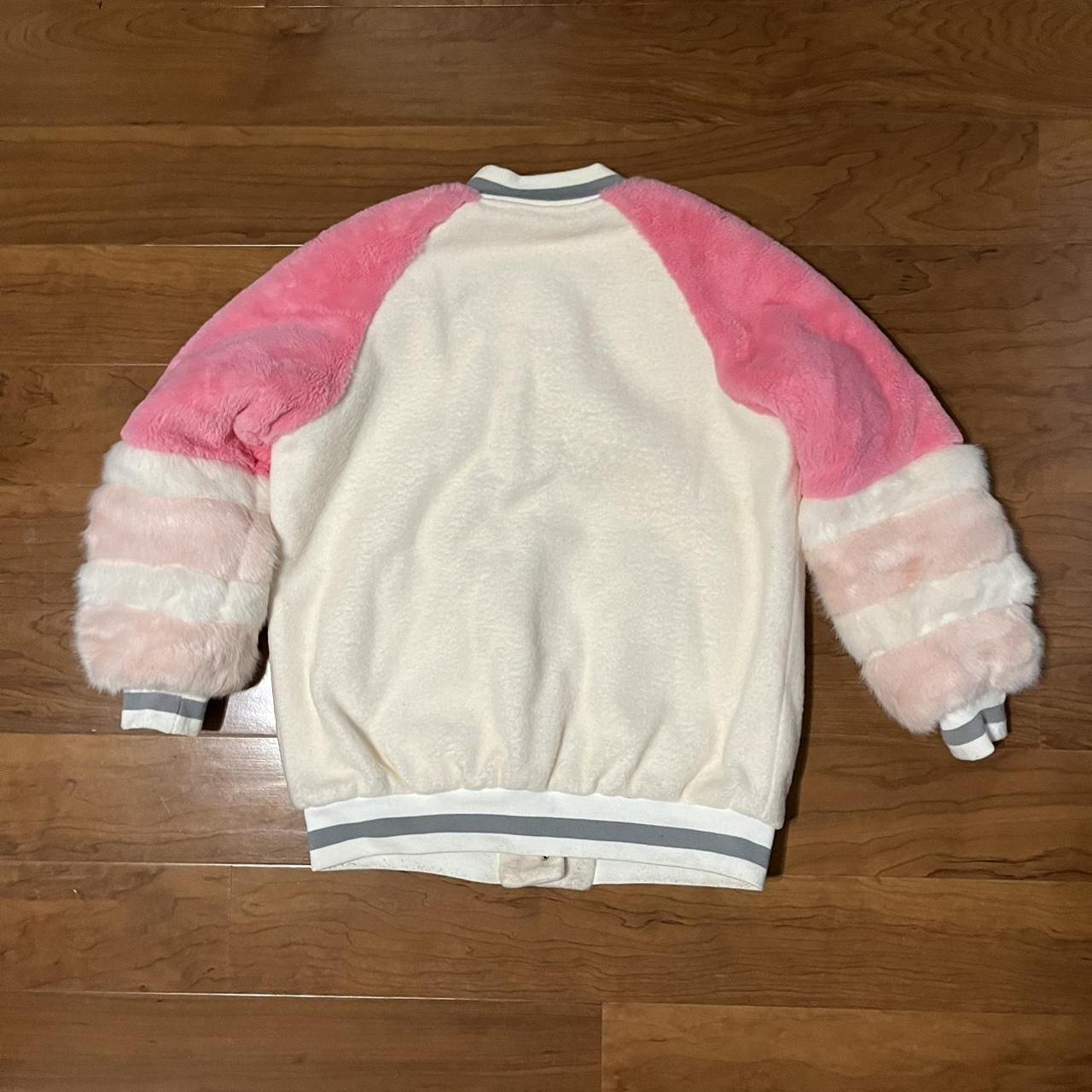 Pink Two-Tone Baseball Varsity Jacket - M ♡ New - Depop