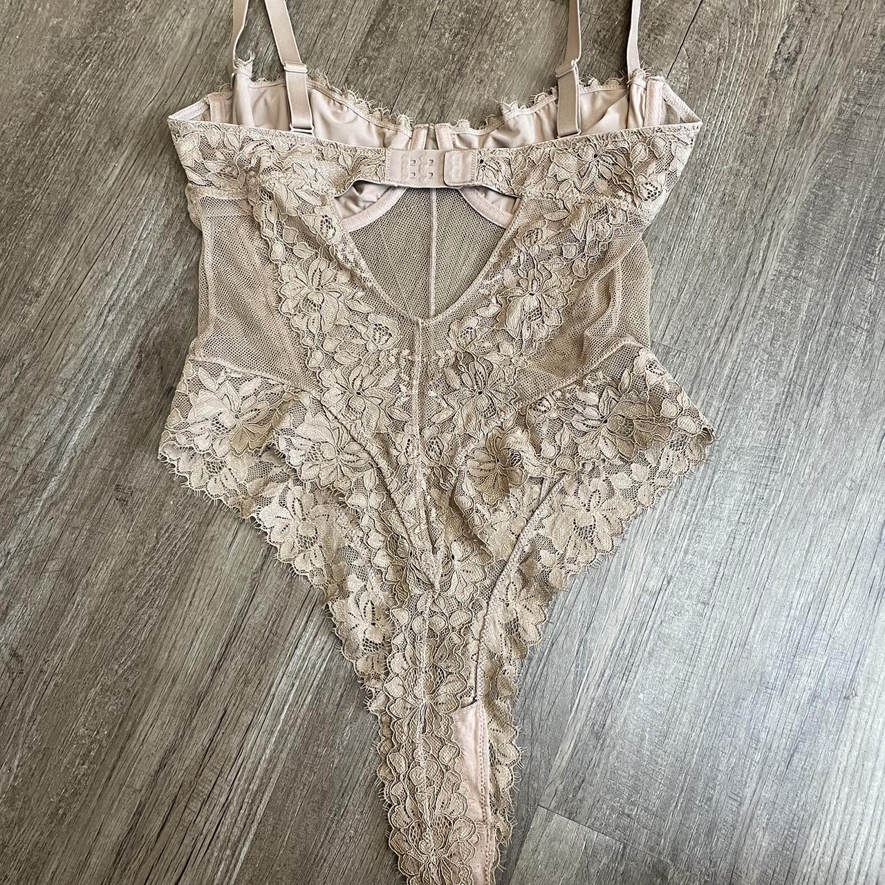Skims Lace Lined Balconette Thong Bodysuit
