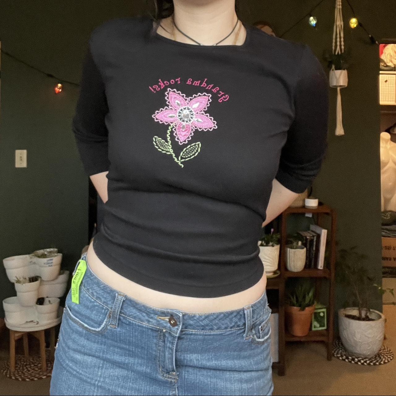 Women's Pink And Black Shirt 