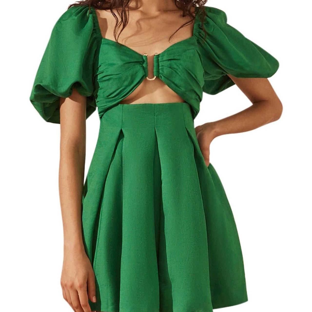 Shona Joy Mare dress Gorgeous green linen Shona Joy... - Depop