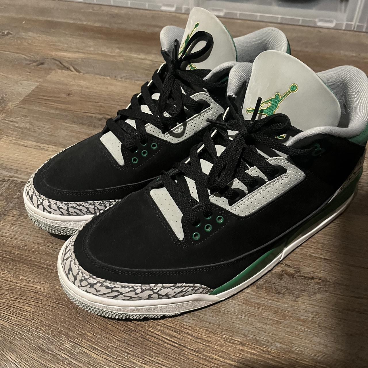 jordan 3s black and green