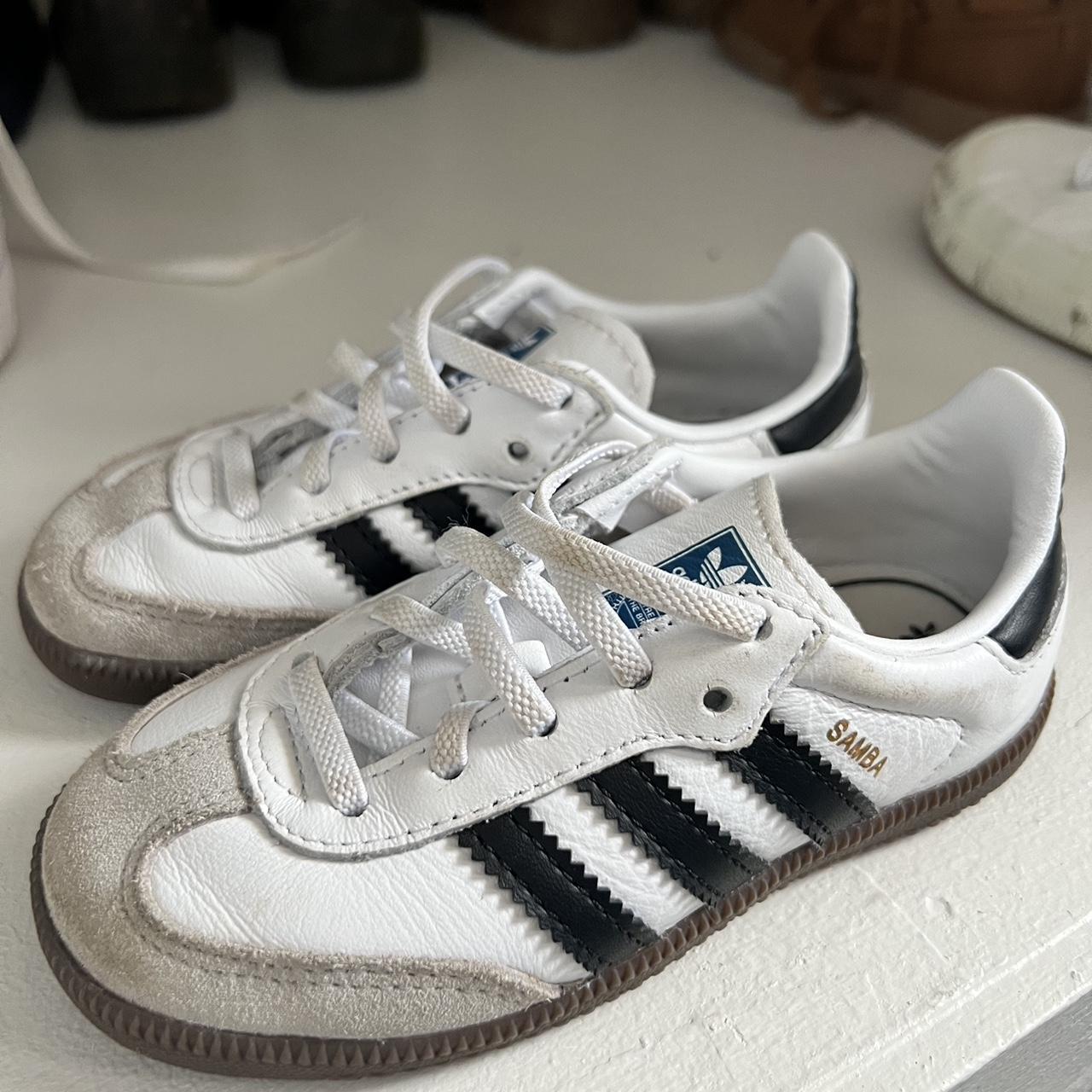 Kid/toddler Adidas Sambas Worn twice - selling... - Depop