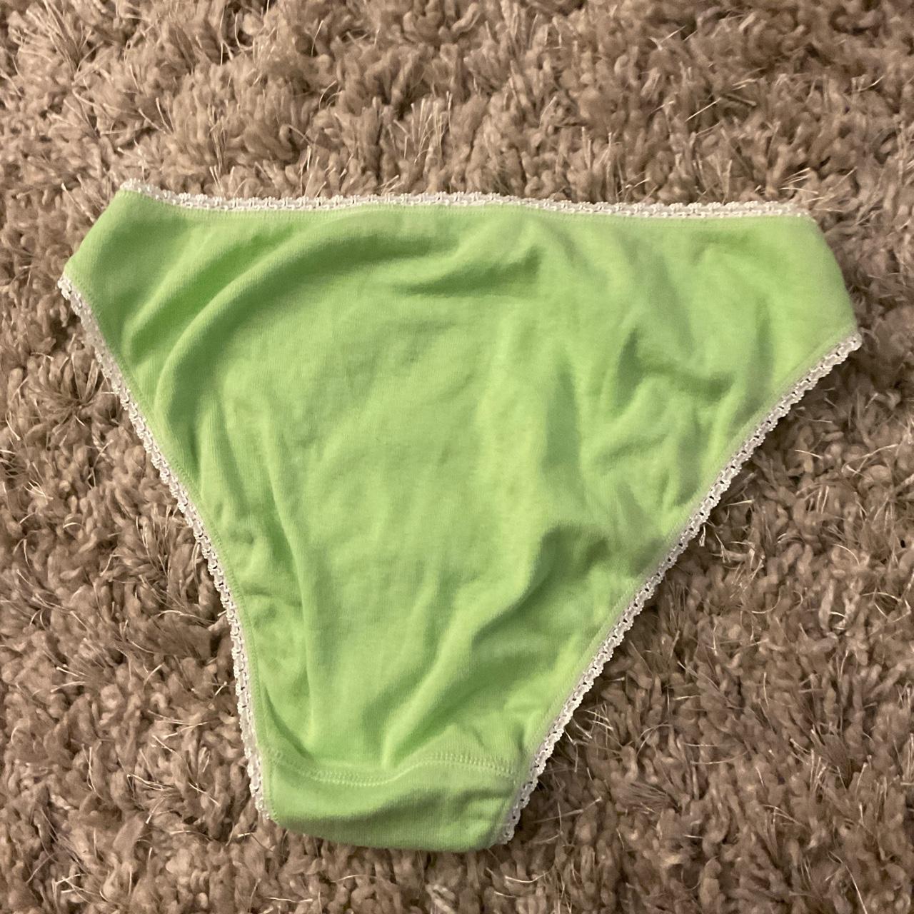 Charter Club Women's Green and White Panties | Depop