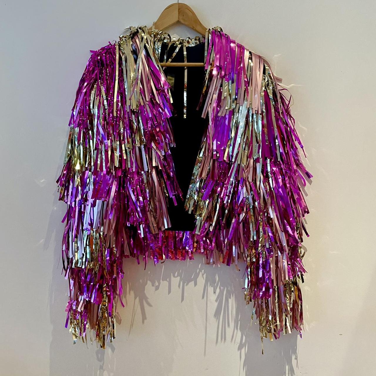 Women's Pink and Gold Jacket Depop