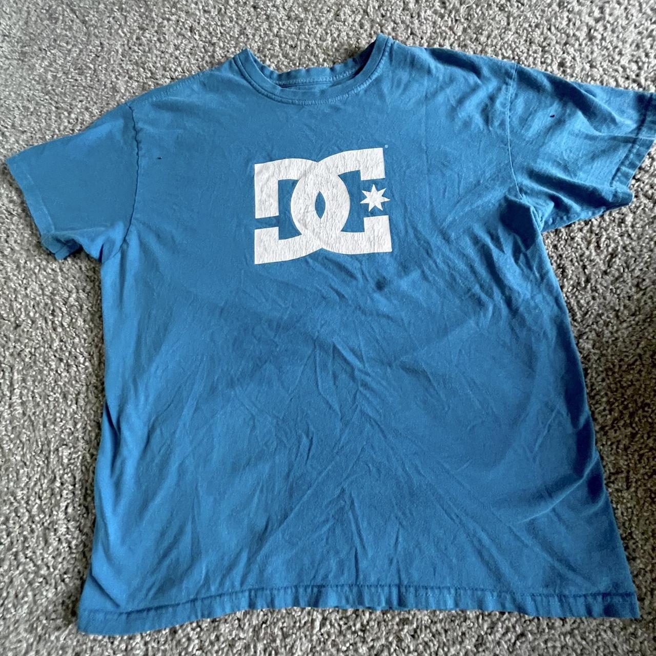 Blue Dc Shirt Size L Depop